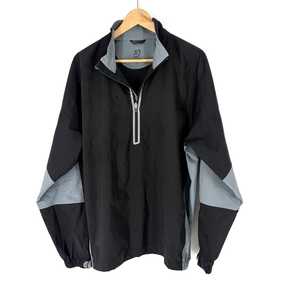 Zero Restriction Jacket Size Large Mens Black Grey Tour Series Half Zip Pullover